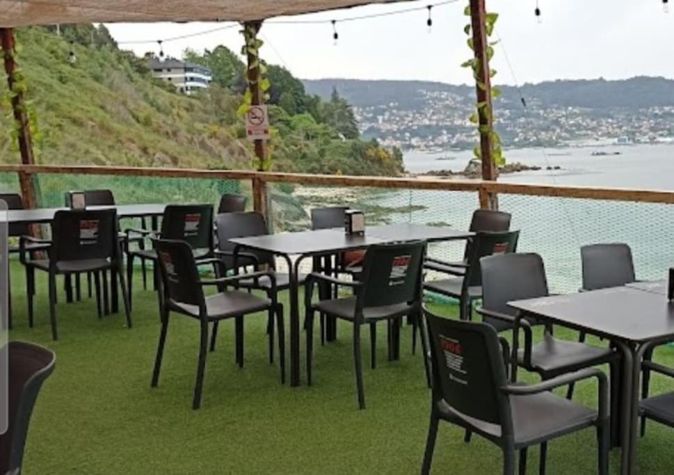 Ferienwohnung Piso A Pie De Playa Con Terraza Exclusiva Moaña Exterior foto